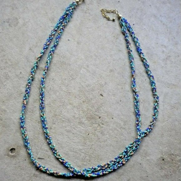 Publisher Clearing Jewelry - Two Strand Seed Beads Bohemian Style Necklace